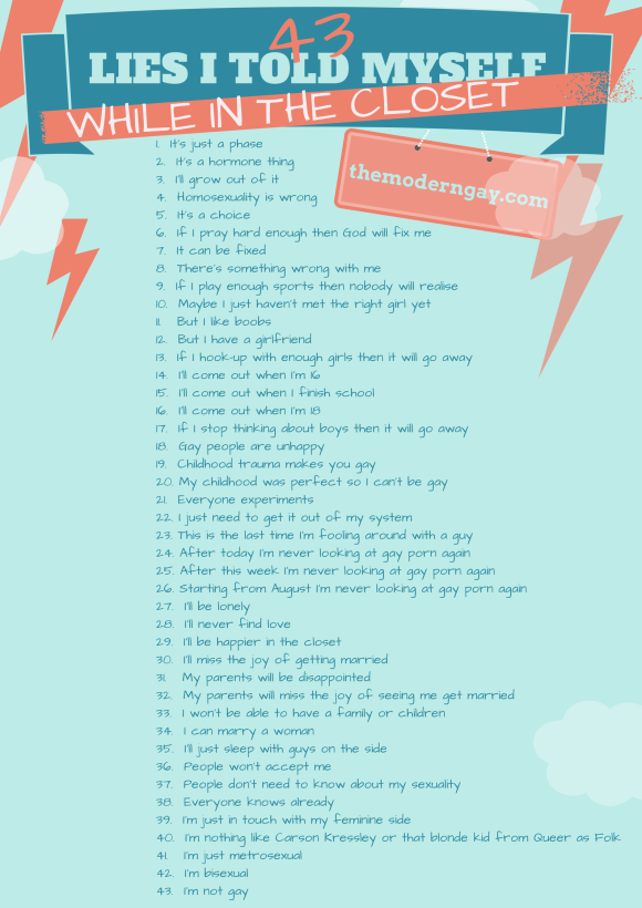 Modern Gay 43 lies I told myself in the closet